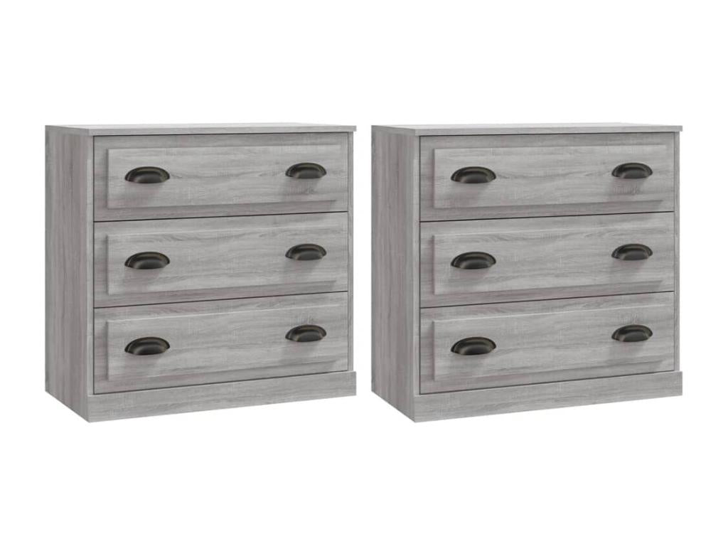2-piece Mobenze grey engineered Mobenze sideboards VGEN89390
