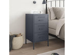 Luxameub PINPAI - Anthracite bedside table 36x39x68 cm steel LXIU11570