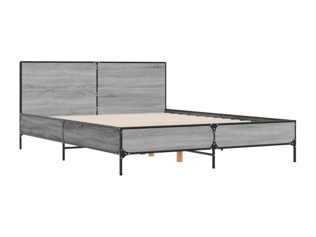Bed frame Mobenze Gray 150x200 cm Mobenze d'ingénierie and Metal GBIE68938