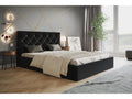 Mobenze Double Bed 160x200 Mobenze - Bed with Storage Adult Bed Black Amor Velvet 4322 AFUS56463