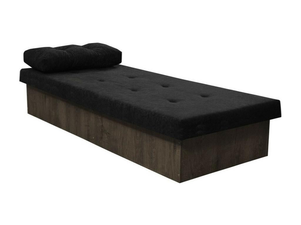 Bed Luxameub 100 Unique Black 80x190 80x190x39cm OKHI77078