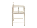 Banc of Garden Cabinet Metal blanche 132x46x85 cm 02 0011238 WUYB73096
