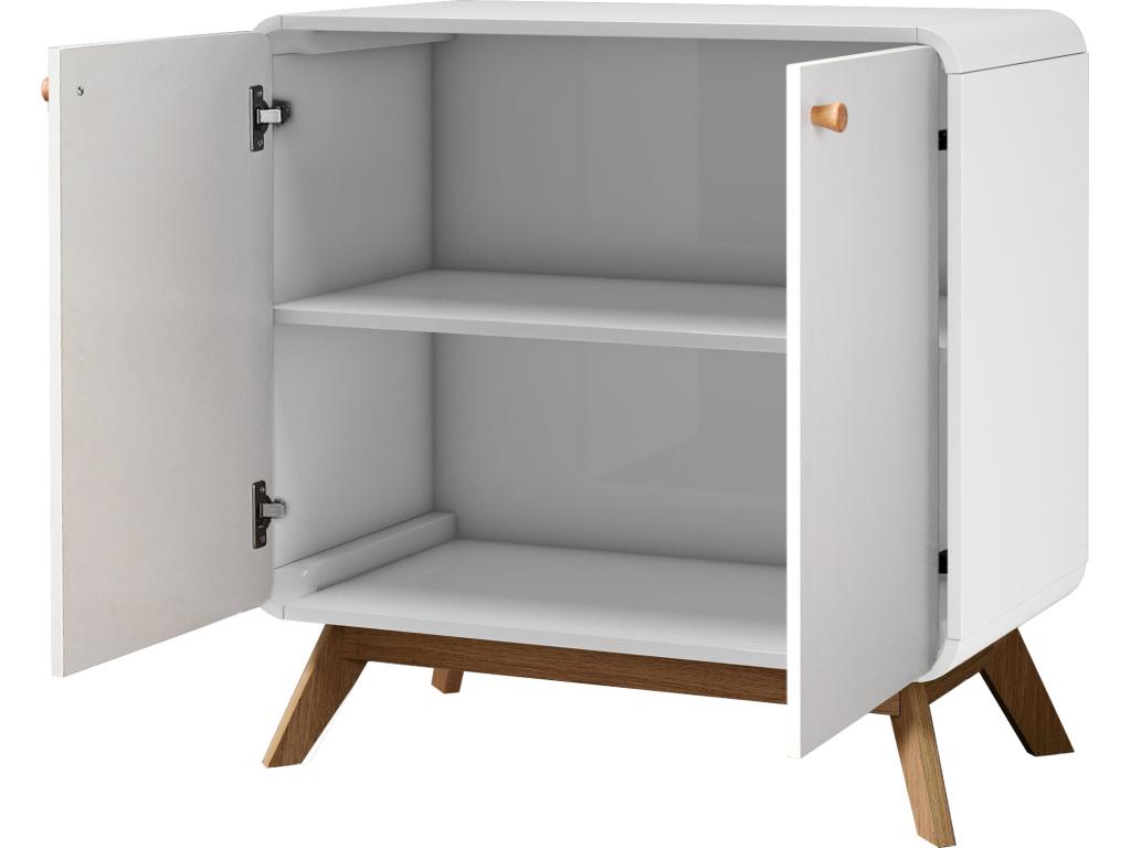 Wardrobe 2 Doors in panneau of particules White FBXG28430