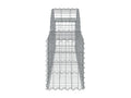 5-piece arched gabion baskets, 200x30x40/60 cm, galvanized iron, NJSU60240