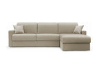 Mobenze Sofa d'angle 5 seats in Fabric imperméable 268 cm Droit Beige SUBX78246