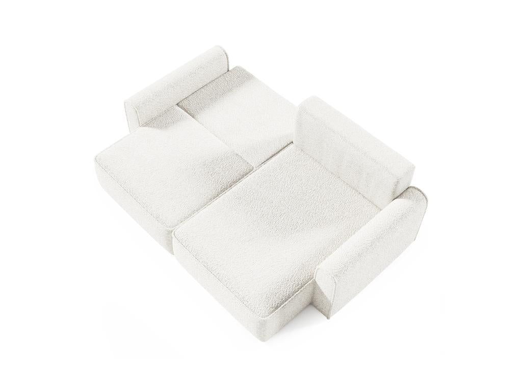 Sofa d'angle réversible Sofa-bed 3 seats Storage PINPAI bouclé White YMYV59237