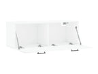 Wardrobe Wall-mounted White brillant 100x36.5x35 cm bois d'ingénierie MBER06685
