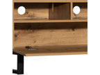 Modern TV unit with 2 doors, 2 drawers / 2 shelves - Mobenze and metal - oak and black finish IPWF18126