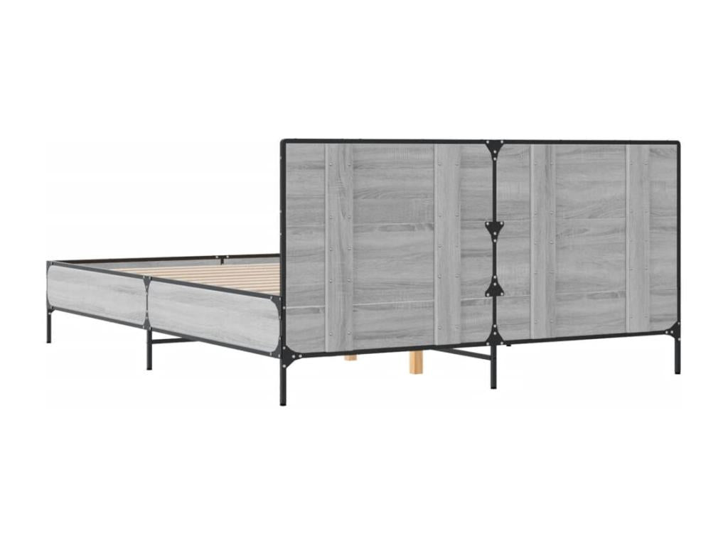 Bed frame Mobenze Gray 150x200 cm Mobenze d'ingénierie and Metal GBIE68938