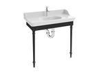 Luxameub 1889 console table with washbasin, chrome sink faucet, and chrome siphon RHZP00335