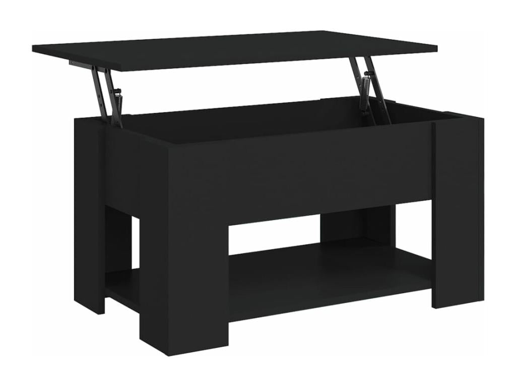 Coffee Table Black 79x49x41 cm Bois d'ingénierie IOFP75170