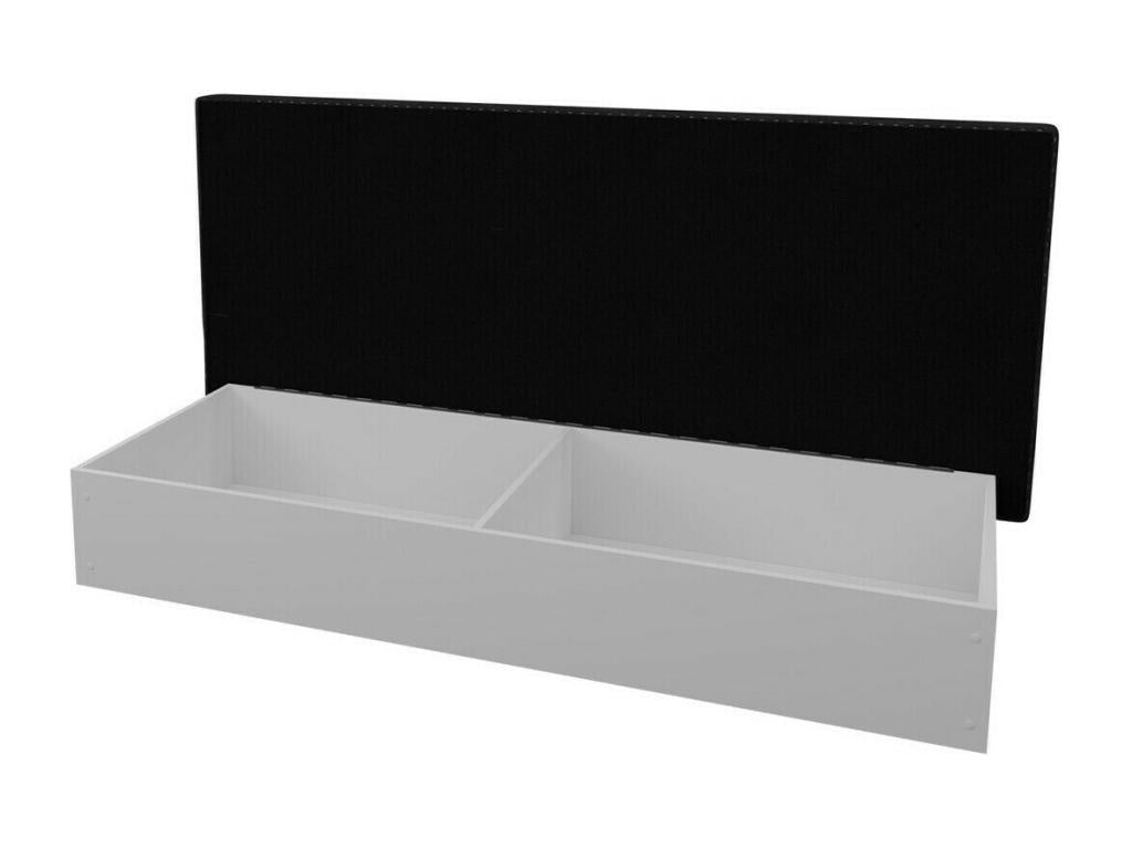 Bed Luxameub 100 Unique Black 80x190 80x190x39cm OKHI77078