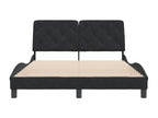 Bed frame with Headboard Black 120x200 Velvet YYQX01410