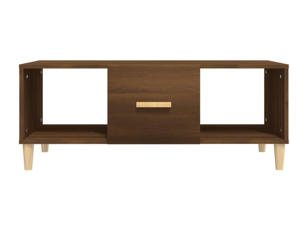 Coffee Table Oak Brown 102x50x40 cm bois d'ingénierie TYIM01768