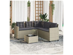 Sofa of Garden and Table and Cushions in forme of L Gray Light ILSQ18828