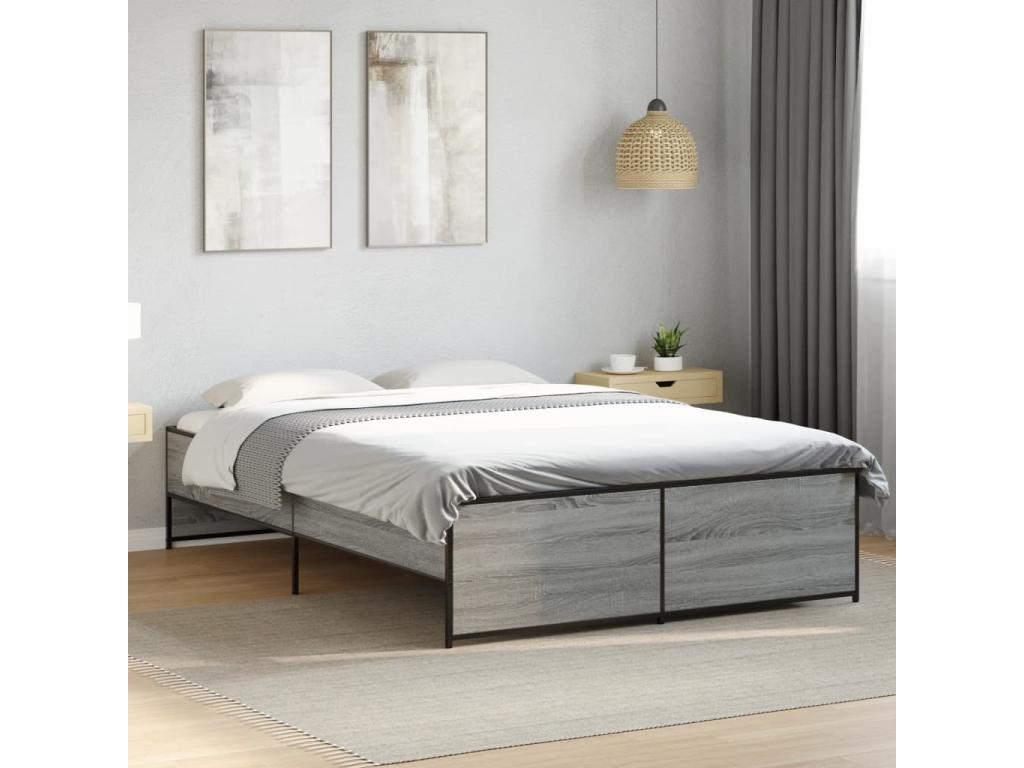 Bed frame Mobenze Gray 120x200 Mobenze d'ingénierie and Metal NCKH93701