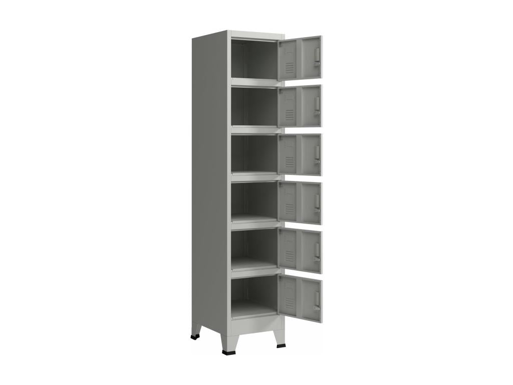 Grey office locker cabinet 38x45x180 cm 03 0006350 IPOJ39686