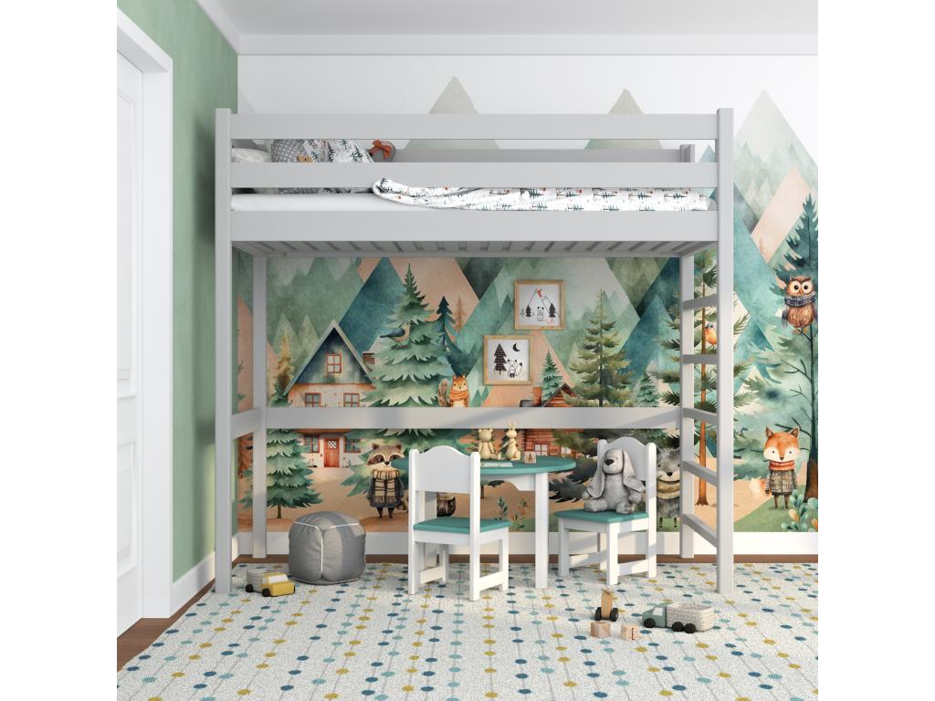 Bed mezzanine in Mobenze N01 Gray 100x190 SSVJ26821