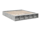 Bed frame without Mattress Gray béton 200x200 cm EJAQ86106