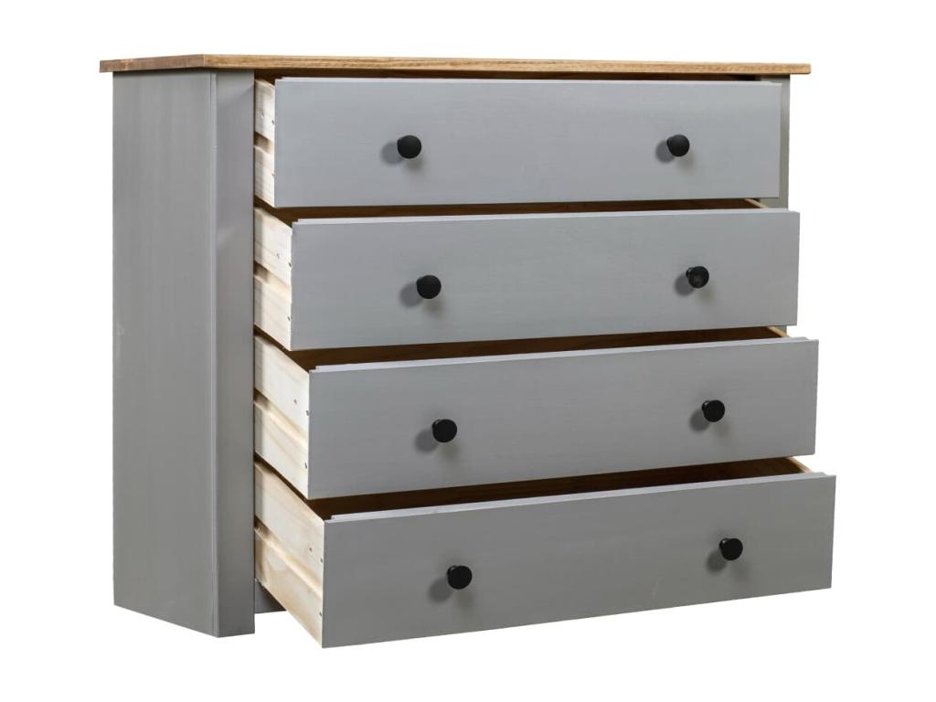 Wardrobe latérale Gray 80x40x73 cm Pine Assortiment Luxameub OLDW31902