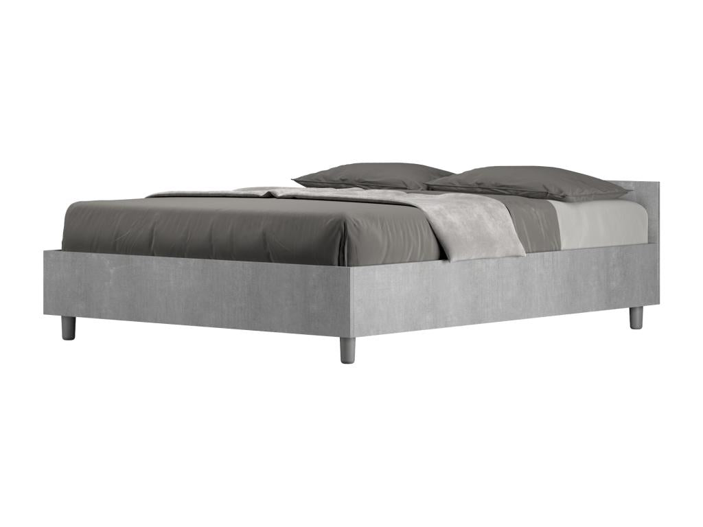 Bed double Storage 140x200 Gray béton Mobenze TXDT43921