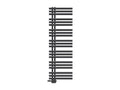 Anthracite towel rail radiator with universal connection, 50x160 cm, IEQL12156