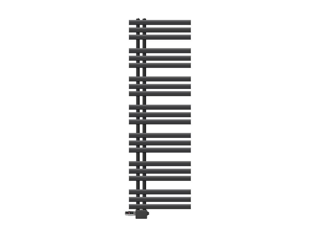 Anthracite towel rail radiator with universal connection, 50x160 cm, IEQL12156