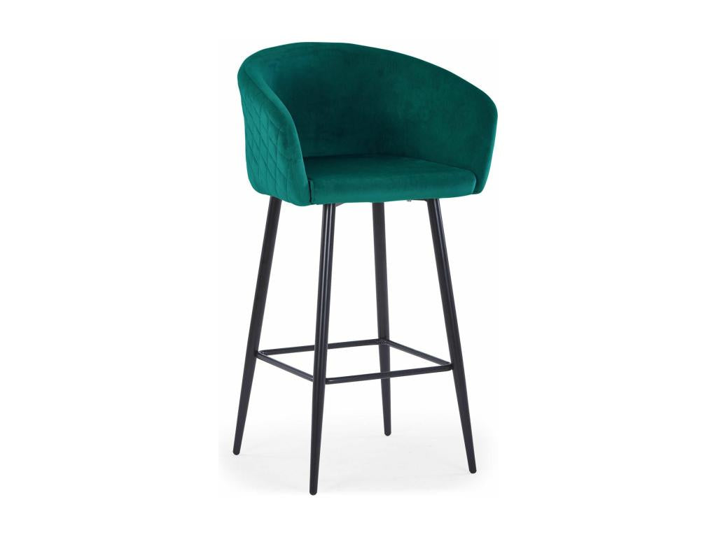 Set of 3 Chairs of bar Luxameub Velvet Green UTAK02179