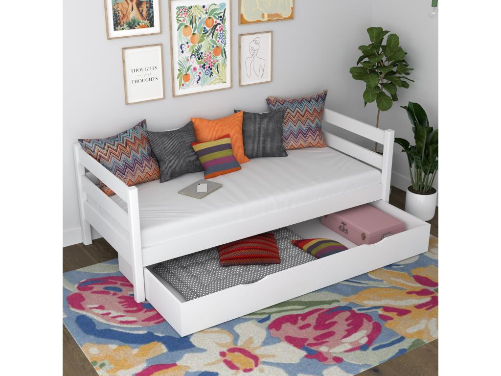 Bed banquette in bois - with Drawer N01 White 80x190 ITGO53902