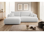 Sofa d'angle - 260 cm - with fonction of couchage in forme of L - with Storage - Gray boucle - côté gauche - Mobenze TDNY90102
