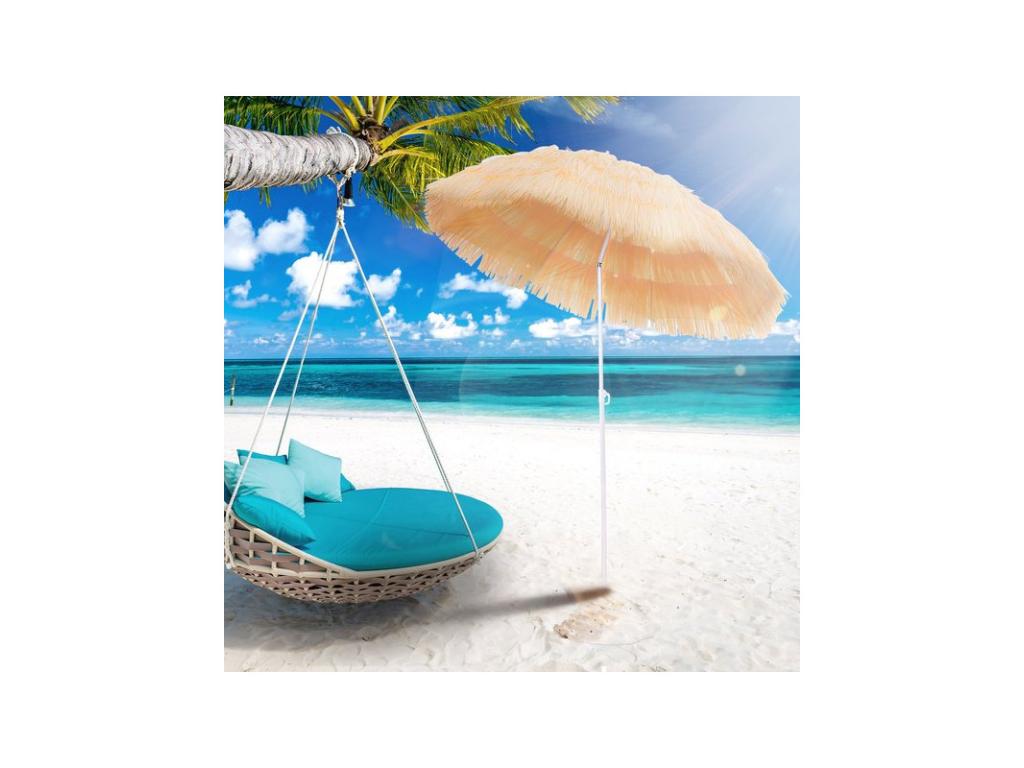 LuxameubÏ Garden Parasol, Beige Raffia Imitation, MEAT40902