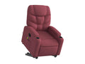 Electric Massage Recliner Chair, Burgundy Red Fabric ZWRV97883