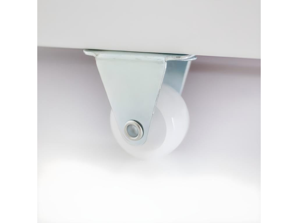 Bed cabane with barrièrre Drawer of Storage in bois White 90x190cm EEFP01629