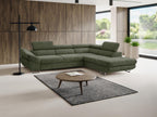Sofa d'angle droit Sofa-bed in Fabric texturé Green Luxameub QMIT31047