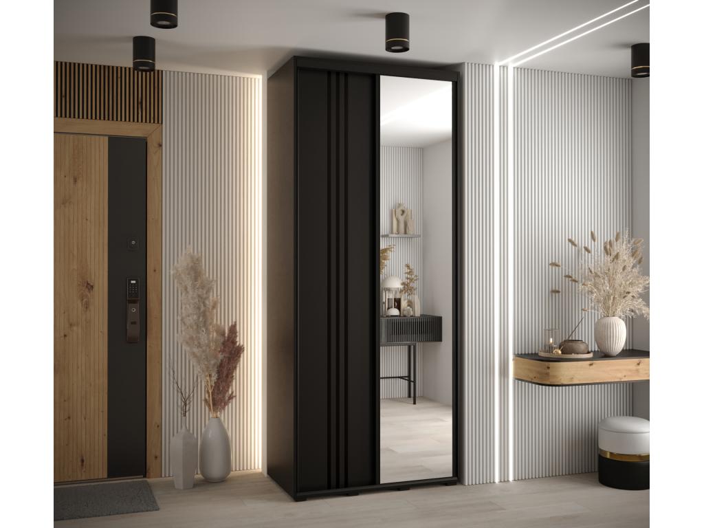 WARDROBE Luxameub 7 DOORS COULISSANTES 235.2/120/45 2 Doors Black/Black/Black DXHL10032