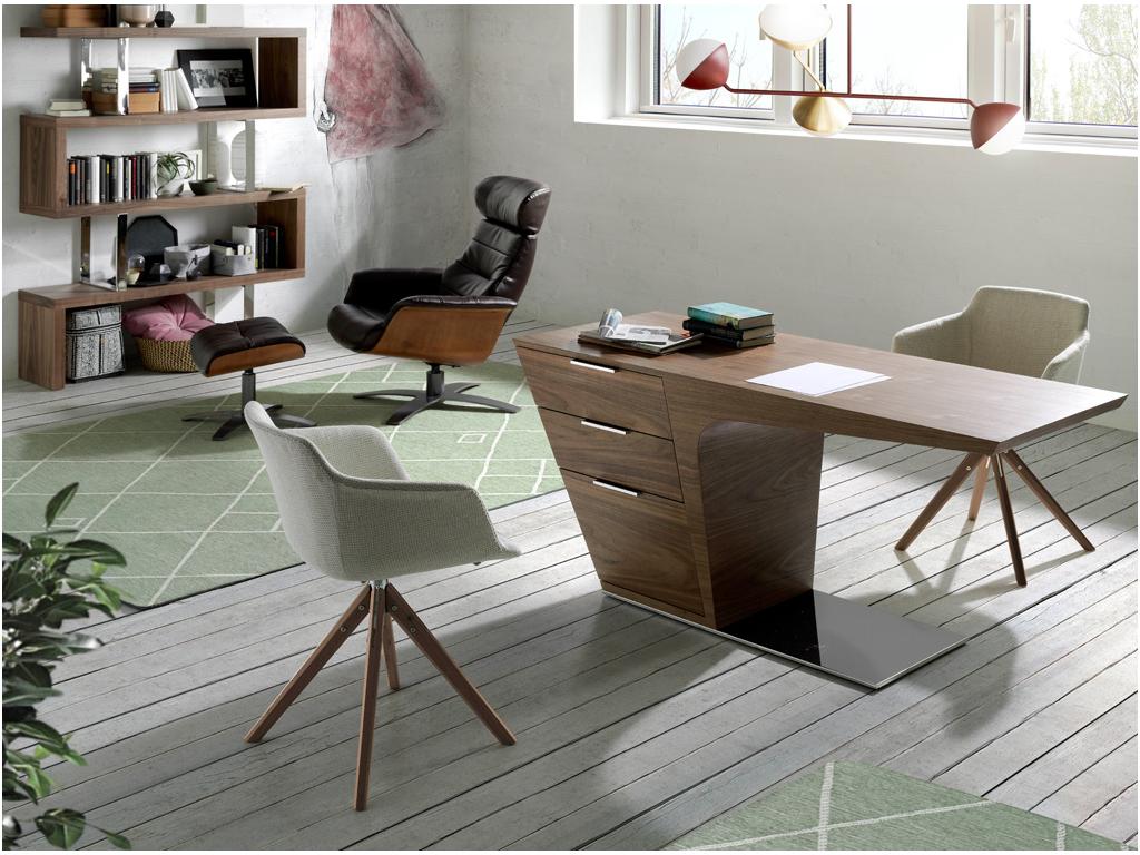 Chair pivotante Fabric Beige and bois of frêne Luxameub - Set of 2-Couleur Luxameub 45 PYSQ87764