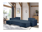 Sofa panoramique 5 seats Luxameub Sofa-bed with Storage in Velvet côtelé - Blue Dark - L322 x P161 x H87cm - Luxameub NFBL25026