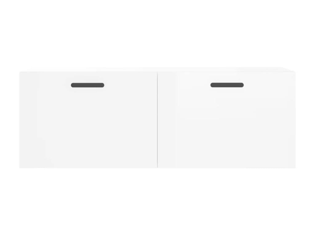 Wardrobe Wall-mounted White brillant 100x36.5x35 cm bois d'ingénierie MBER06685