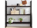 Dark brown wall shelf, solid treated oak wood HRJQ31188