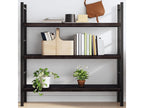 Dark brown wall shelf, solid treated oak wood HRJQ31188