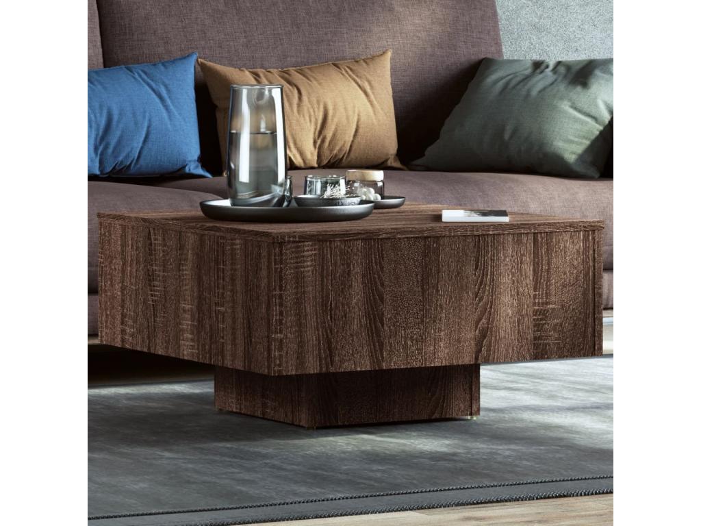 Coffee Table Oak Brown 60x60x31.5 cm Mobenze d'ingénierie GFCZ72854