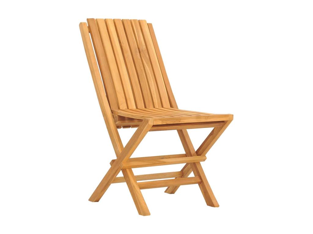 Chairs of Garden pliantes Set of 8 47x47x89 Mobenze Solid teck TWXA74452