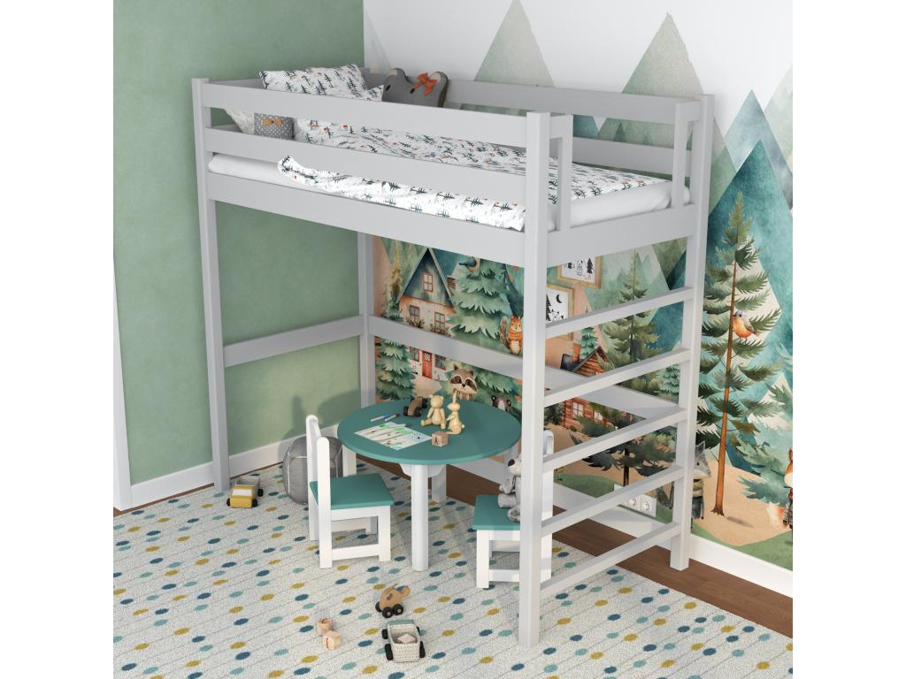 Bed mezzanine in Mobenze N01 Gray 100x190 SSVJ26821