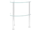 Table d'appoint 2 niveaux Transparent 38x38x50 cm Verre trempé GPKK77220