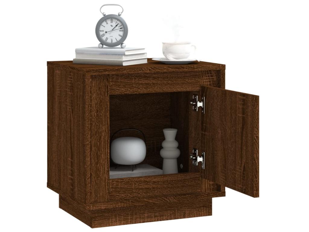 Table of chevet Oak Brown 44x35x45 cm bois d'ingénierie DWZT95112
