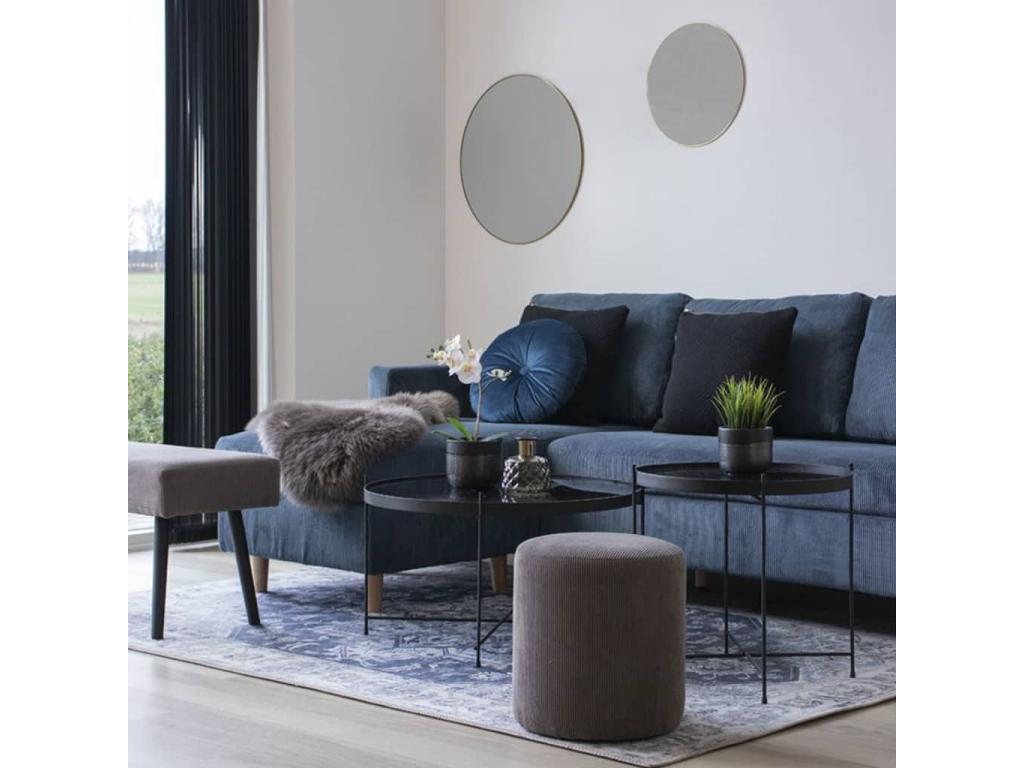 Coffee Table Mobenze 70x40 cm Rond Black FEXK88189