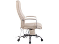 Office chair - Fabric / Chrome metal - Cream - Portland DCPO39953