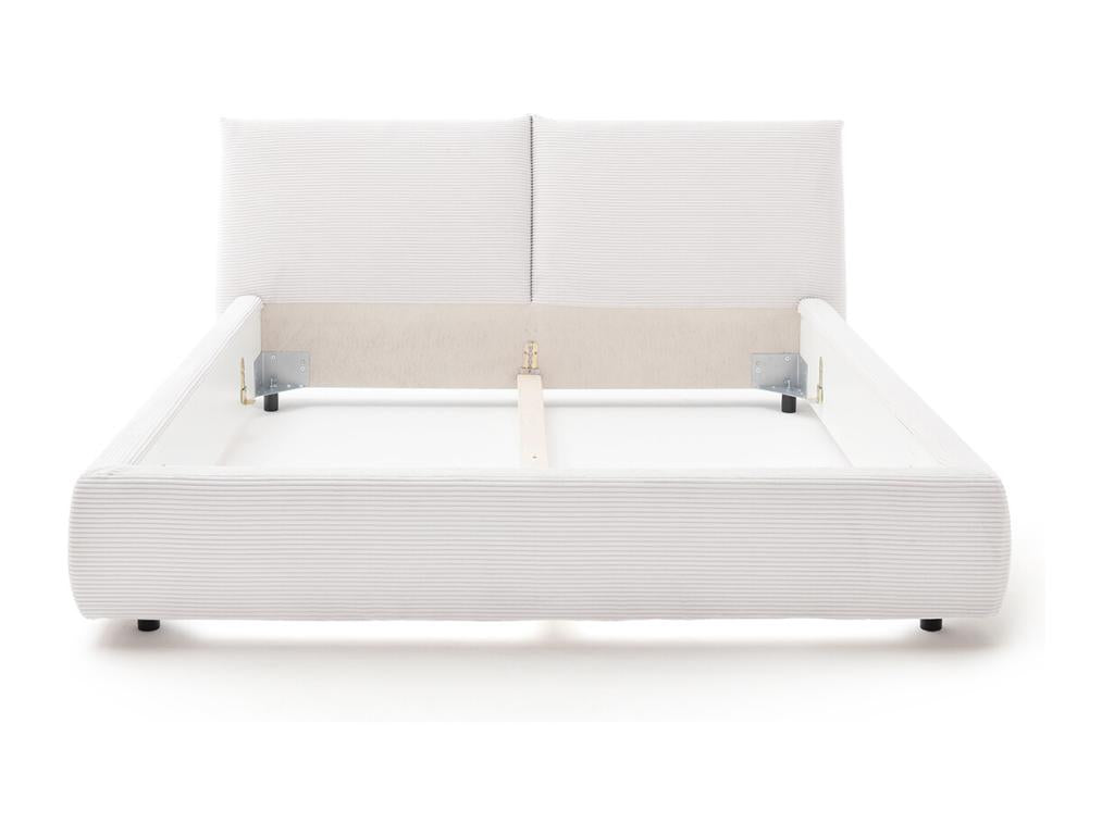 Bed - White Cream Mobenze côtelé - Mobenze MHMB38683