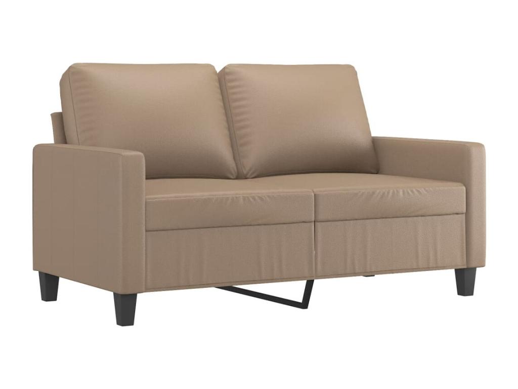 3-piece sofa set with cushions, Cappuccino faux leather PVAB67286