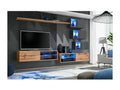 Switch XXIV wall-mounted TV unit - W 260 x D 40 x H 170 cm - Brown and grey XLQK63719